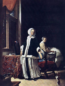  Frans Van Mieris Young Woman in the Morning - Art Print