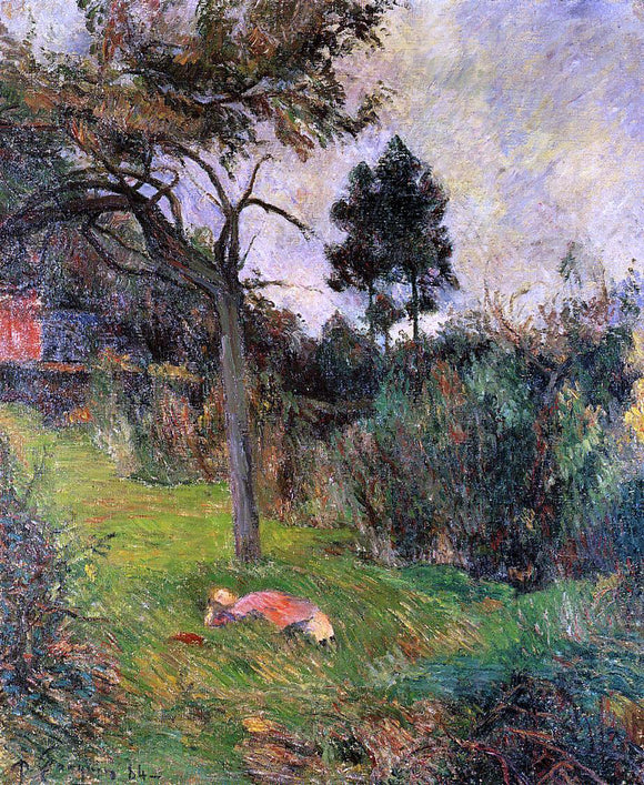  Paul Gauguin Young Woman Lying in the Grass - Art Print