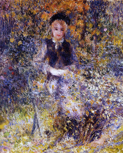  Pierre Auguste Renoir A Young Woman on a Bench - Art Print