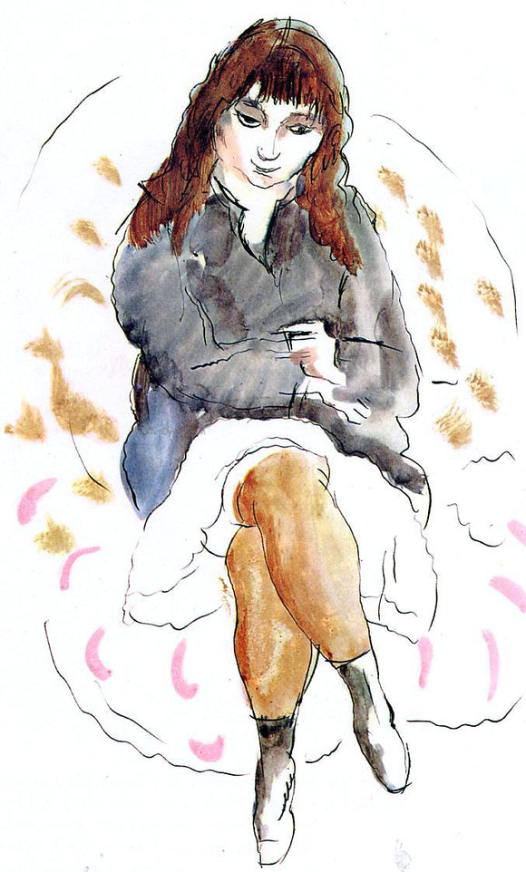  Jules Pascin Young Woman Seated - Art Print