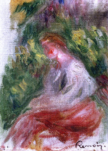  Pierre Auguste Renoir Young Woman Seated - Art Print