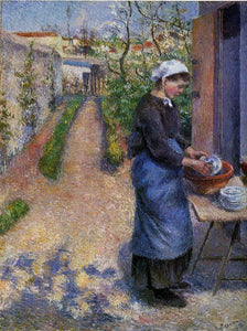  Camille Pissarro Young Woman Washing Plates - Art Print