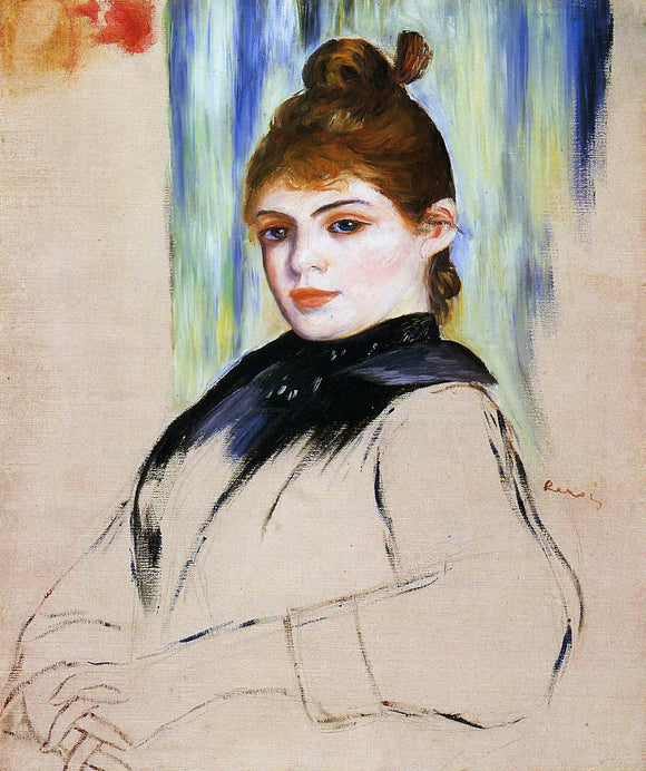  Pierre Auguste Renoir Young Woman with a Bun in Her Hair - Art Print