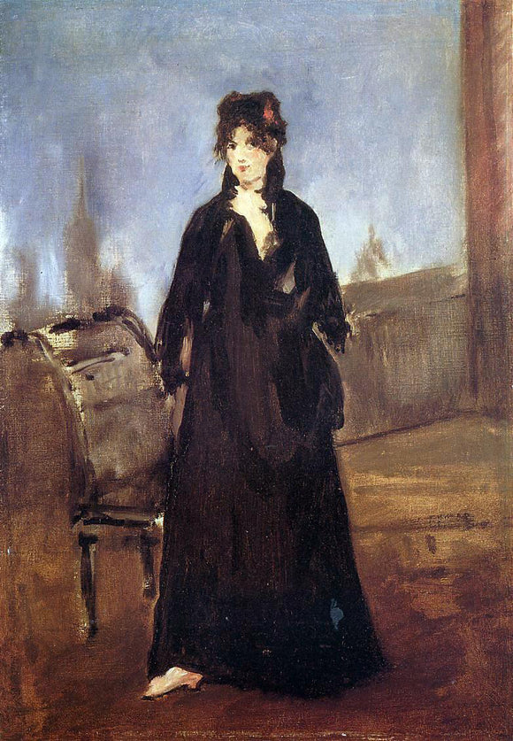  Edouard Manet Young Woman with a Pink Shoe (also known as Portrait of Bertne Morisot) - Art Print