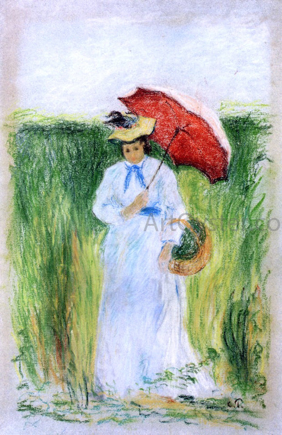  Camille Pissarro Young Woman with an Umbrella - Art Print