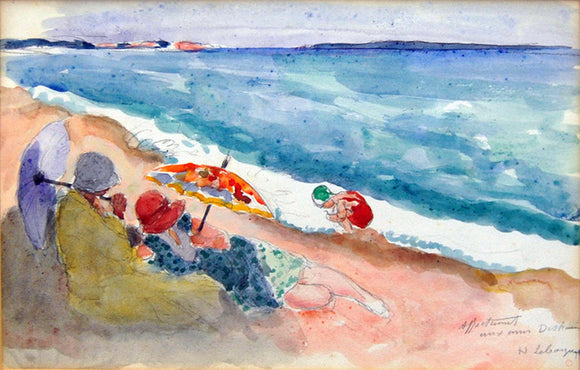  Henri Lebasque Young Women by the Sea - Art Print