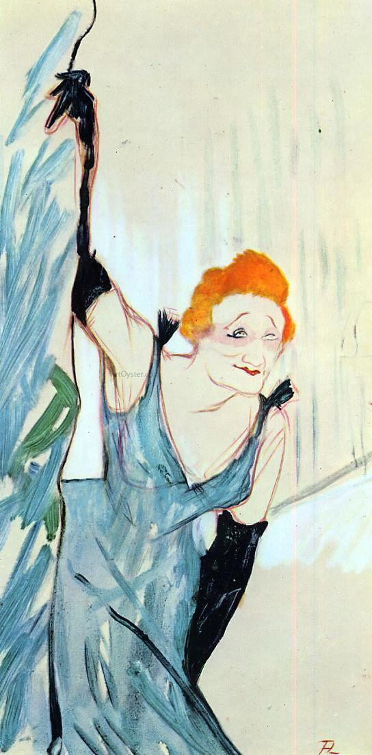  Henri De Toulouse-Lautrec Yvette Guilbert Taking a Curtain Call - Art Print