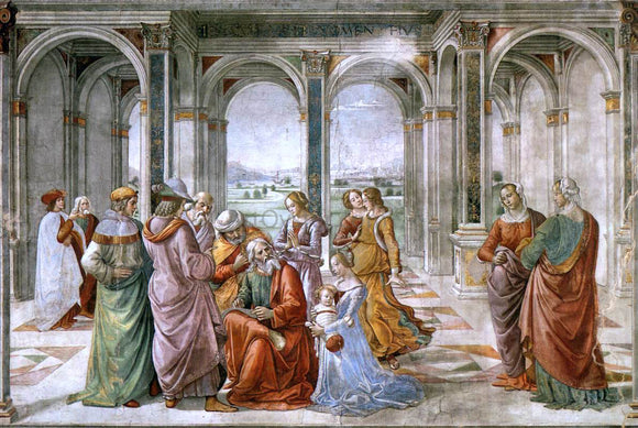  Domenico Ghirlandaio Zacharias Writes Down the Name of his Son - Art Print