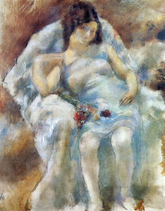  Jules Pascin Zinah with Flowers - Art Print