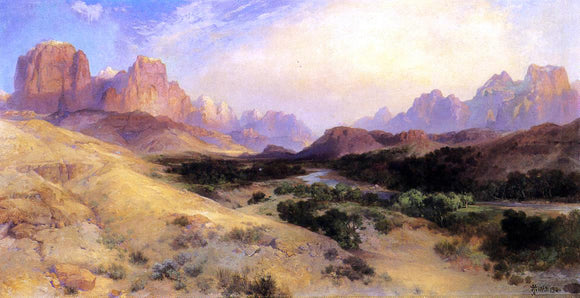  Thomas Moran Zion Valley, South Utah - Art Print